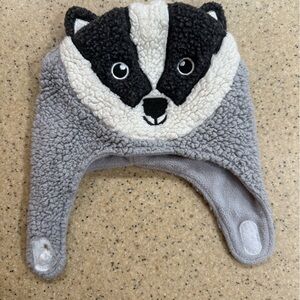 Wonder Nation Black and Gray Animal Face Bib